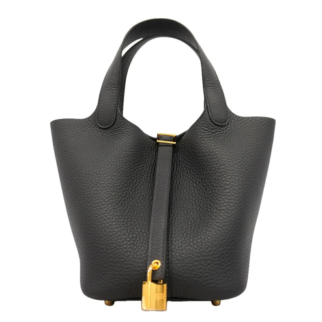 HERMES PICOTIN LOCK PM HANDBAG, TAURILLON CLEMENCE: Hermes Picotin Lock PM handbag, Taurillon Clemence Brand: Hermes Type/Style: Handbag Material: Taurillon clemence leather Color: Black Size: (HxWxD) 19cm x 14.5cm x 18.5cm / 7.48inch x 5.7inch x