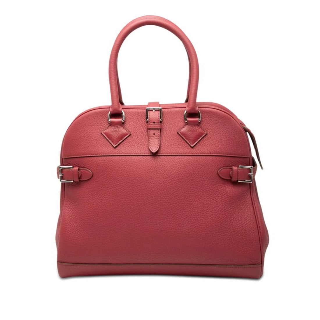 HERMES ATLAS 35 HANDBAG RED/PINK WITH SILVER HARDWARE: Hermes Atlas 35 Handbag Red/Pink with Silver Hardware Brand: Hermes Type/Style: Handbag Material: Taurillon clemence leather Color: Pink, Red color Size: (HxWxD) 31cm x 35cm x 12cm / 12.2inch x