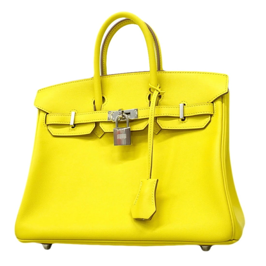 HERMES BIRKIN 25 HANDBAG, SWIFT LEATHER, LIME (1 of 3)