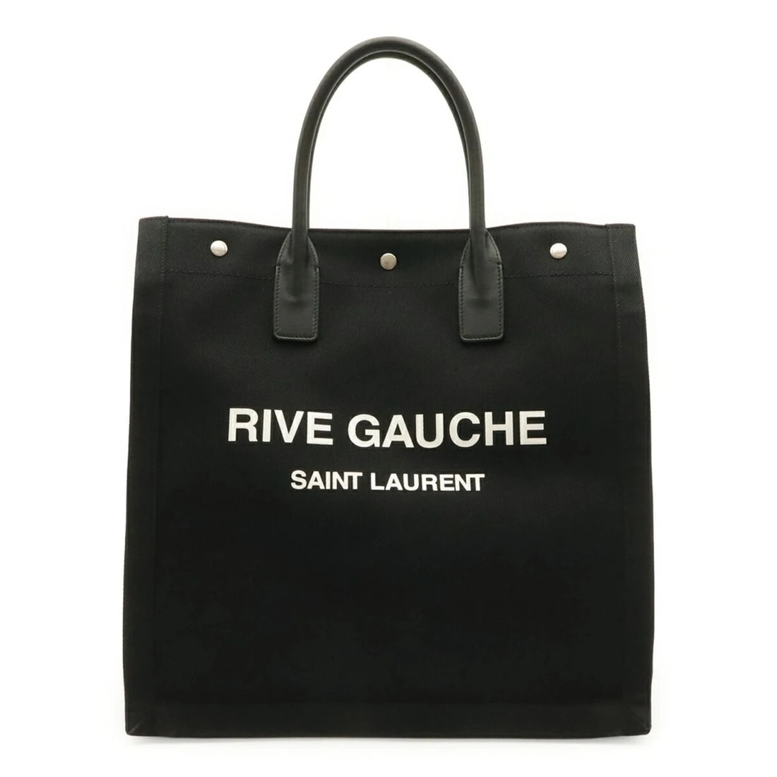 SAINT LAURENT YVES SAINT LAURENT: SAINT LAURENT Yves Saint Laurent Brand: Yves Saint Laurent Type/Style: Tote bag Material: Canvas Color: Black Size: (HxWxD) 37.5cm x 36.5cm x 18cm / 14.76inch x 14.37inch x 7.08inch Accessories: N