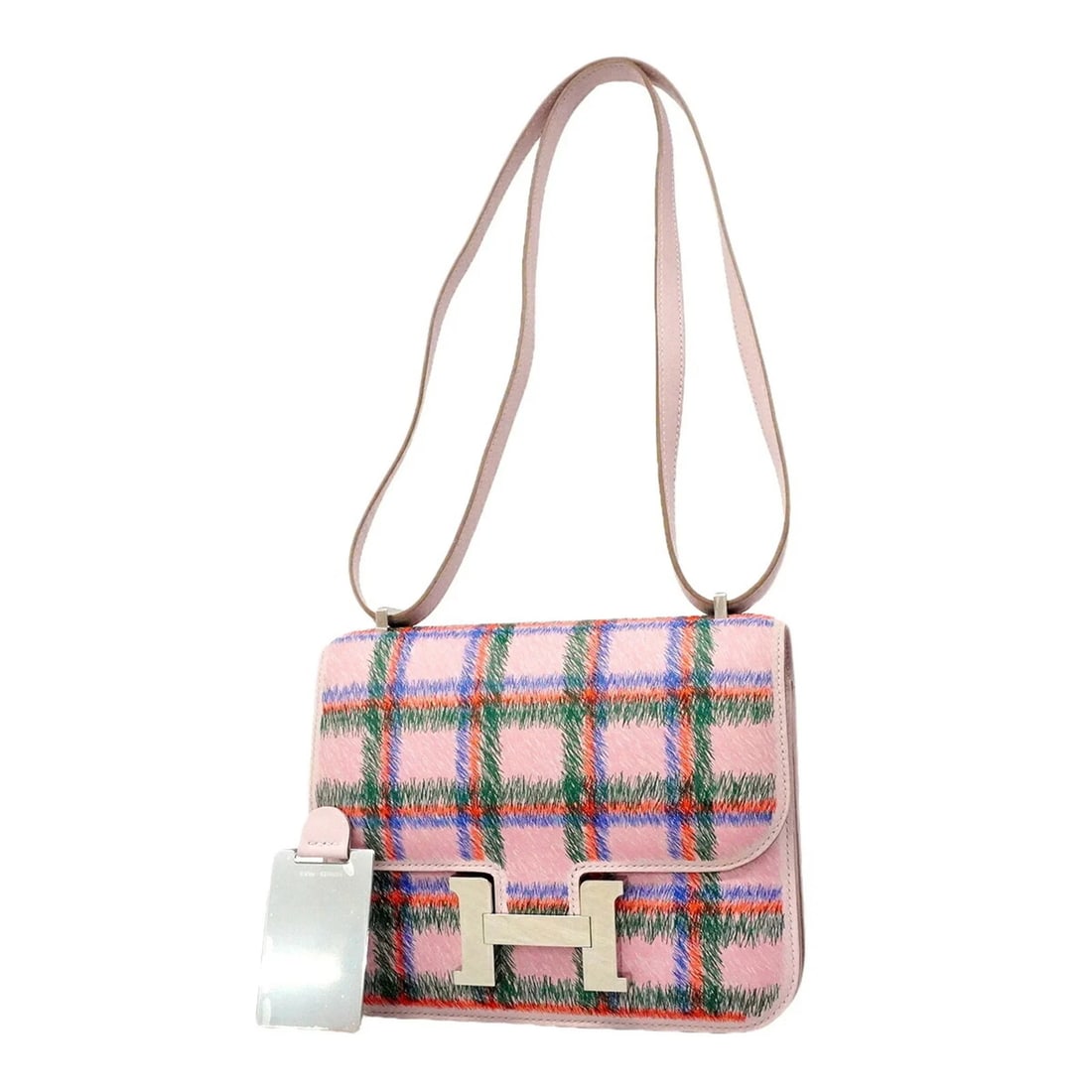 HERMES CONSTANCE MINI SHOULDER BAG: Hermes Constance Mini Shoulder Bag Brand: Hermes Type/Style: Shoulder bag Material: Swift leather Color: Pink Size: (HxWxD) 15.5cm x 18.5cm x 4cm / 6.1inch x 7.28inch x 1.57inch Accessories: None