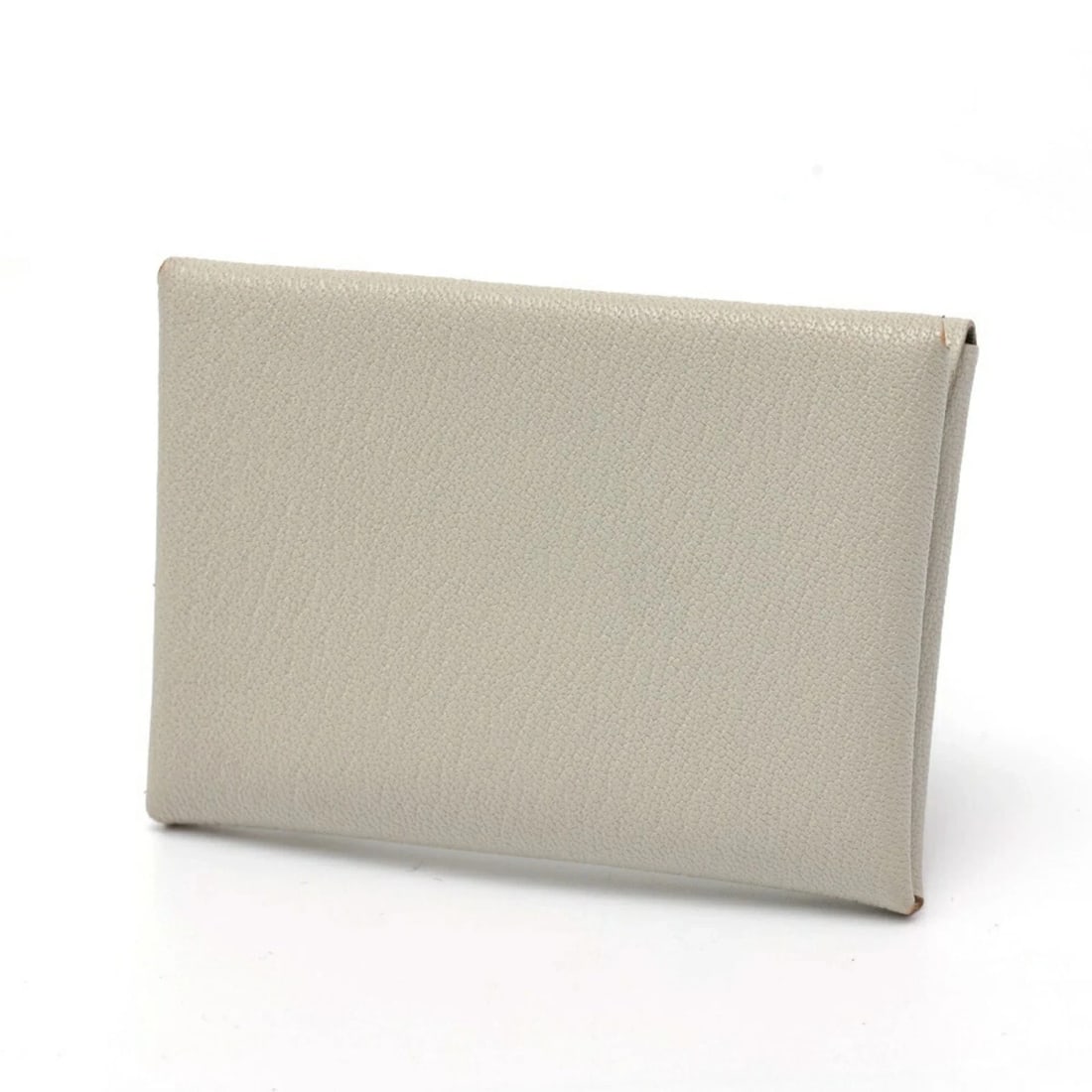 HERMES CALVI DUO COIN CARD CASE, CHEVRE LEATHER: Hermes Calvi Duo Coin Card Case, Chevre leather Brand: Hermes Type/Style: Coin purse/coin case Material: Chevre leather Color: Gray Size: (HxWxD) 7.5cm x 10.5cm x 2cm / 2.95inch x 4.13inch x 0.78inch 