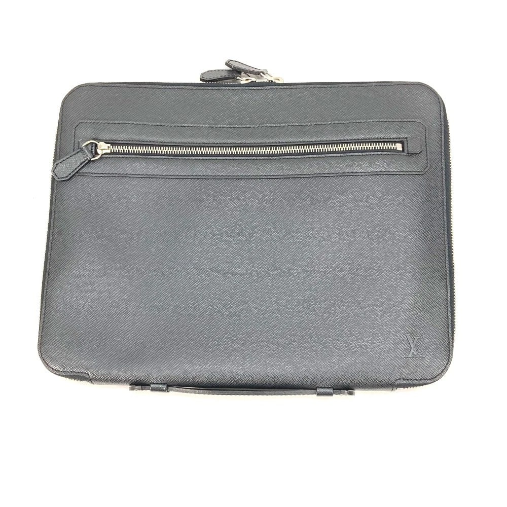 LOUIS VUITTON TAIGA VLADIMIR BAG HAND BAG BUSINESS BAG: LOUIS VUITTON Taiga Vladimir Bag Hand Bag Business bag Brand: LOUIS VUITTON Type/Style: Business bag Material: Taiga Leather Color: Noir / Black Size: W13.8xH10.8inch / W35cmxH27.5cm Accessories:
