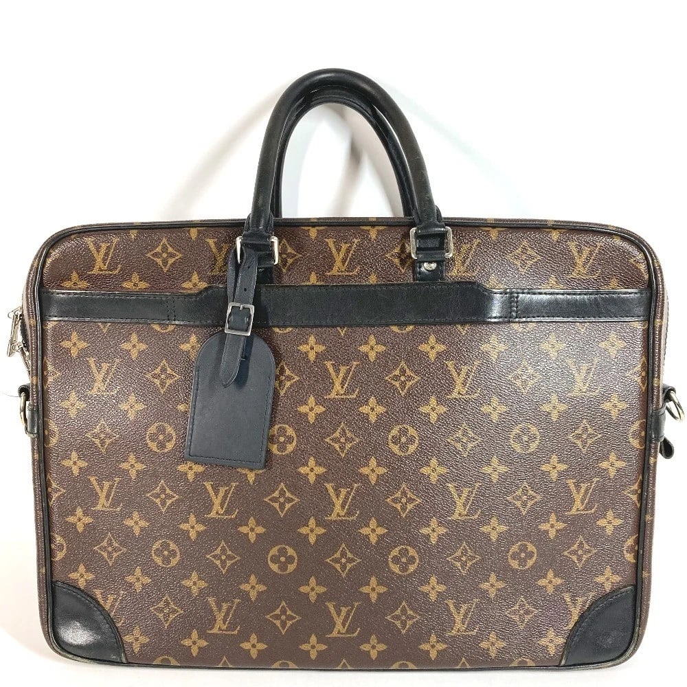 LOUIS VUITTON MONOGRAMMACASSAR PORTO DOCUMENT VOYAGE: LOUIS VUITTON MonogramMacassar Porto Document Voyage Brand: LOUIS VUITTON Type/Style: Business bag Material: MonogramMacassarCanvas Color: BrownxBlack Size: W15.6xH11.6xD4.5inch /