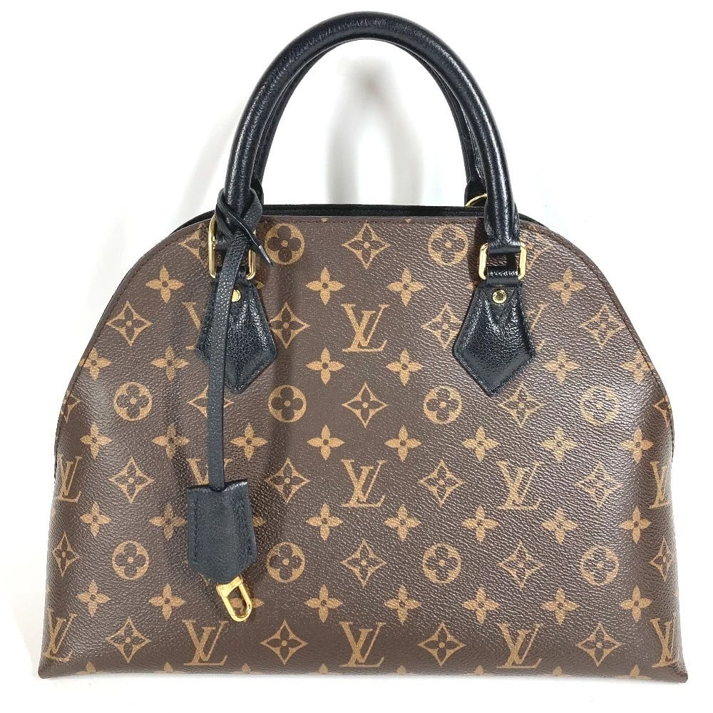LOUIS VUITTON MONOGRAM ALMINE TWO TOTE BAG HAND BAG: LOUIS VUITTON Monogram Almine Two Tote Bag Hand Bag Brand: Louis Vuitton Type/Style: Hand Bag Material: MonogramCanvas / Leather Color: Noir / BrownxBlack Size: W13.2xH9.1xD5.5inch / W33.5cmxH23cmxD14