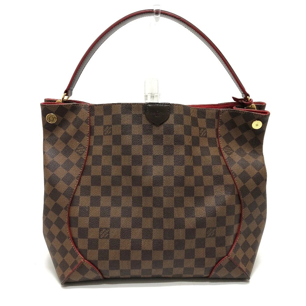 LOUIS VUITTON DAMIER KAISA HOBO SHOULDER BAG: LOUIS VUITTON Damier Kaisa Hobo Shoulder Bag Brand: LOUIS VUITTON Type/Style: Shoulder Bag Material: Damier Canvas Color: BrownxGoldHardware Size: W11.8xH11.8xD5.1inch / W30cmxH30cmxD13cm Accessor