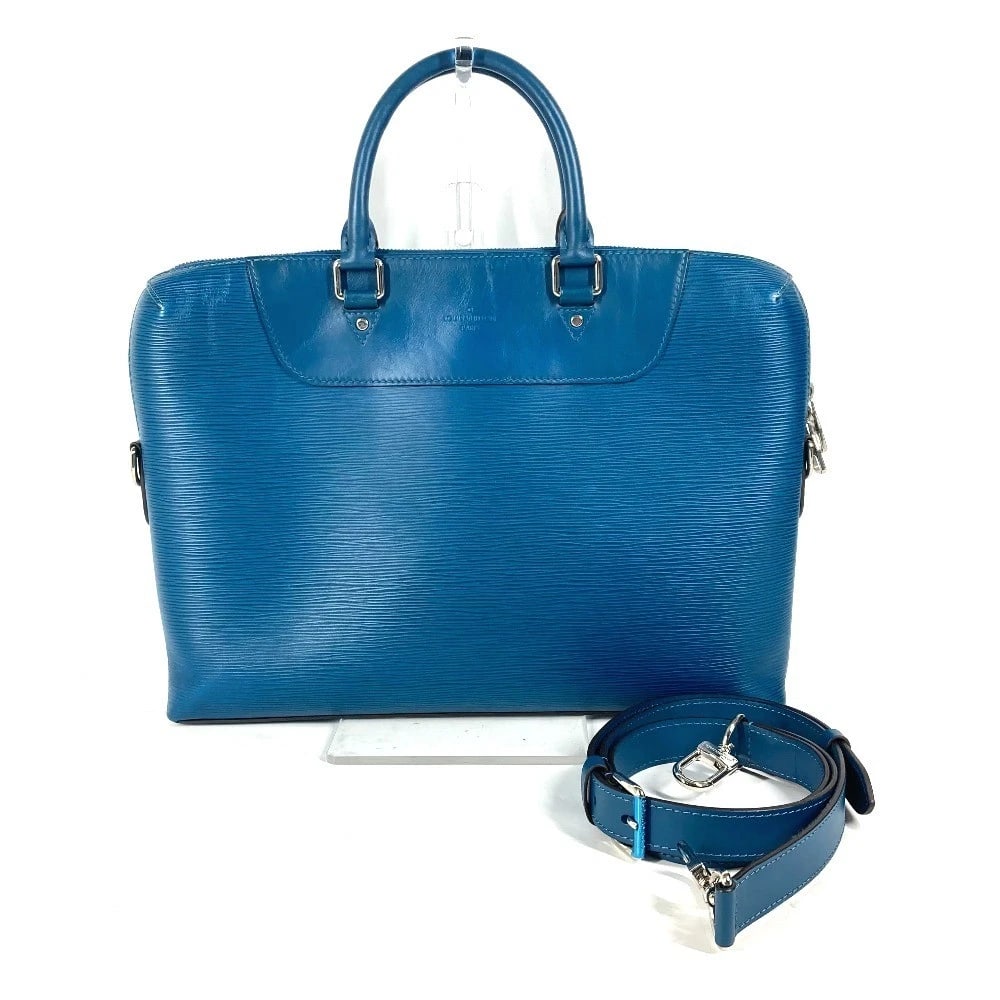 LOUIS VUITTON EPI PORTE DOCUMENT JULES PDJ 2WAY BAG: LOUIS VUITTON Epi Porte Document Jules PDJ 2WAY Bag Brand: LOUIS VUITTON Type/Style: Business bag Material: Epi Leather Color: Blue Celeste / blue Size: W14.6xH10.8xD2.4inch / W37cmxH27.5cmxD6cm A
