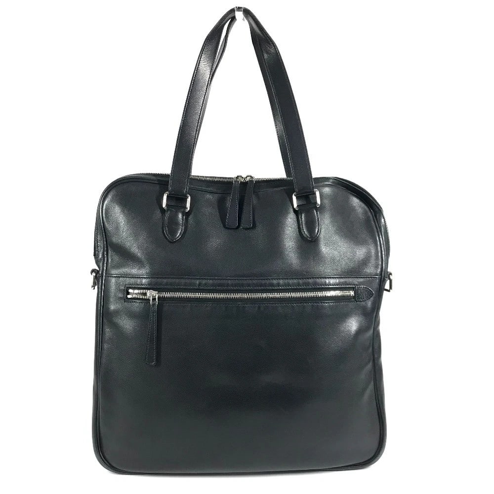 HERMES LOGO HAND BAG TOTE BAG BUSINESS BAG: HERMES Logo Hand Bag Tote bag business bag Brand: HERMES Type/Style: Shoulder Bag Material: Leather Color: BlackxSilverHardware Size: W14.2xH14.4xD1.4inch / W36cmxH36.5cmxD3.5cm Accessories: None