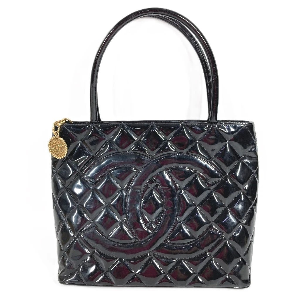 CHANEL MARK LOGO REISSUE HANDBAG SHOULDER BAG TOTE: CHANEL Mark logo Reissue Handbag Shoulder Bag Tote Brand: CHANEL Type/Style: Tote Bag Material: enamel Color: Black Size: W11.6xH9.6xD5.5inch / W29.5cmxH24.5cmxD14cm Accessories: None Acce