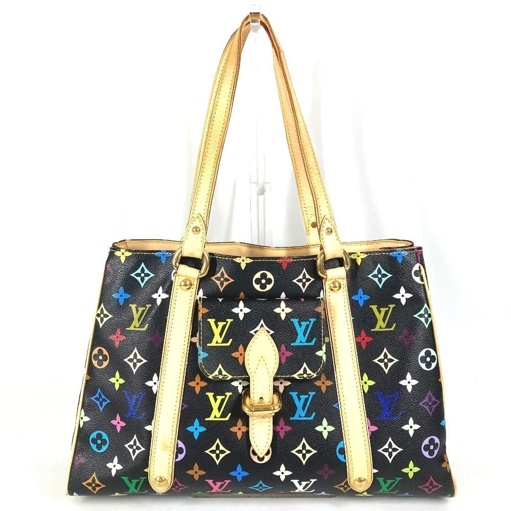 LOUIS VUITTON MONOGRAMMULTICOLORE AURELIA MM TOTE BAG: LOUIS VUITTON MonogramMulticolore Aurelia MM Tote Bag Brand: LOUIS VUITTON Type/Style: Shoulder Bag Material: MonogramMulticoloreCanvas Color: Black Size: W14.6xH9.4xD4.5inch / W37cmxH24cmxD11.5cm