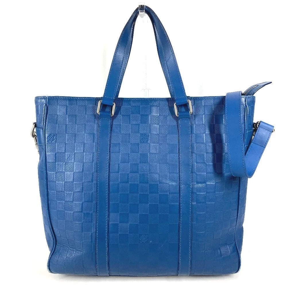 LOUIS VUITTON DAMIER INFINI TADAO PM TOTE BAG: LOUIS VUITTON Damier Infini Tadao PM tote bag Brand: Louis Vuitton Type/Style: Shoulder Bag Material: Damier InfiniLeather Color: blue Size: W13.6xH12.8xD3.3inch / W34.5cmxH32.5cmxD8.5cm Accessori