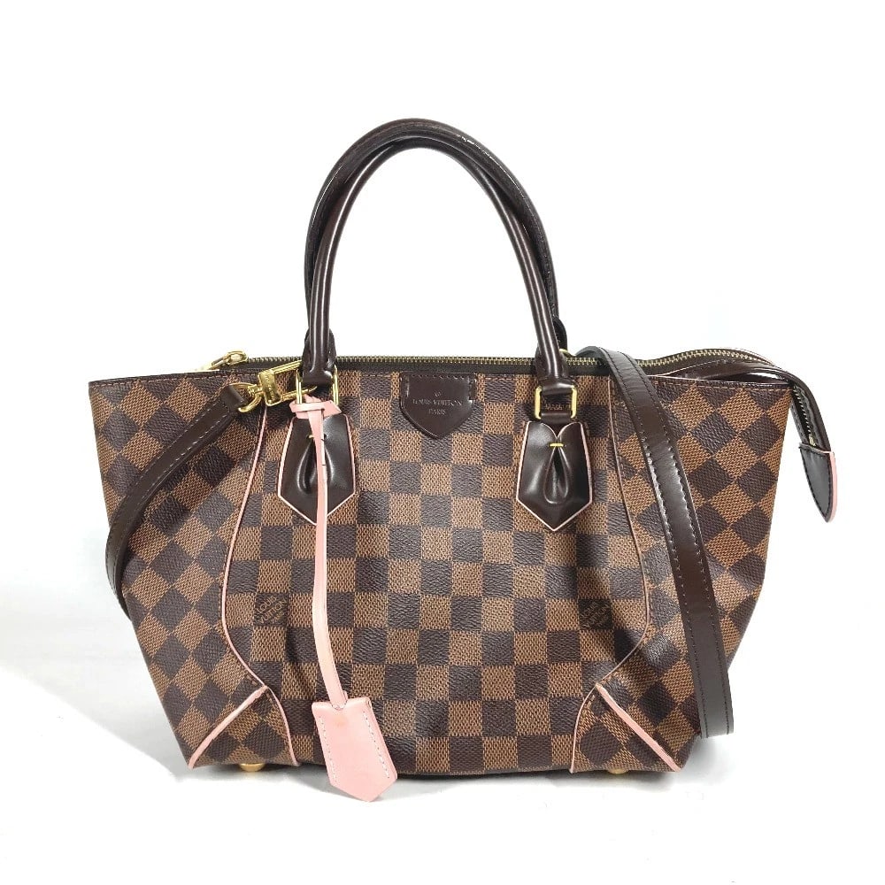 LOUIS VUITTON DAMIER KAISA PM 2WAY BAG SHOULDER BAG: LOUIS VUITTON Damier Kaisa PM 2WAY Bag Shoulder Bag Brand: LOUIS VUITTON Type/Style: Hand Bag Material: Damier Canvas Color: Rose valerine / Brown x pink Size: W9.1xH7.5xD4.3inch / W23cmxH19cmxD11cm