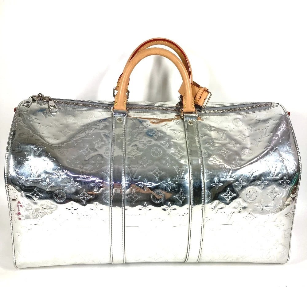 LOUIS VUITTON MONOGRAM MIRROR TRAVEL BAG HAND BAG: LOUIS VUITTON Monogram mirror Travel Bag Hand Bag Brand: LOUIS VUITTON Type/Style: Duffle Bag Material: Leather Color: Silver Size: W19.7xH11.4xD9.1inch / W50cmxH29cmxD23cm Accessories: None <