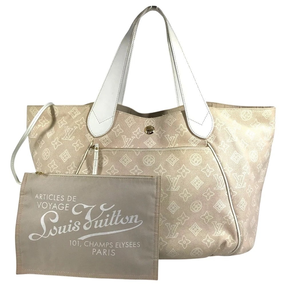 LOUIS VUITTON MONOGRAM BEACH LINE CABAS PANEMA: LOUIS VUITTON Monogram beach line Cabas Panema Brand: LOUIS VUITTON Type/Style: Shoulder Bag Material: Canvas/Leather Color: Pink BeigeBased Size: W13.8xH13.4xD6.5inch / W35cmxH34cmxD16.5cm Access