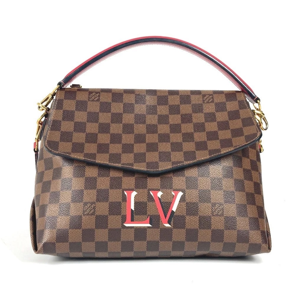 LOUIS VUITTON DAMIER BOBBLE SCARLET TOTE BAG: LOUIS VUITTON Damier Bobble Scarlet Tote Bag Brand: LOUIS VUITTON Type/Style: Hand Bag Material: Ebene / BrownxRed Color: Damier Canvas Size: W11.2xH8.9xD4.5inch / W28.5cmxH22.5cmxD11.5cm Accessor