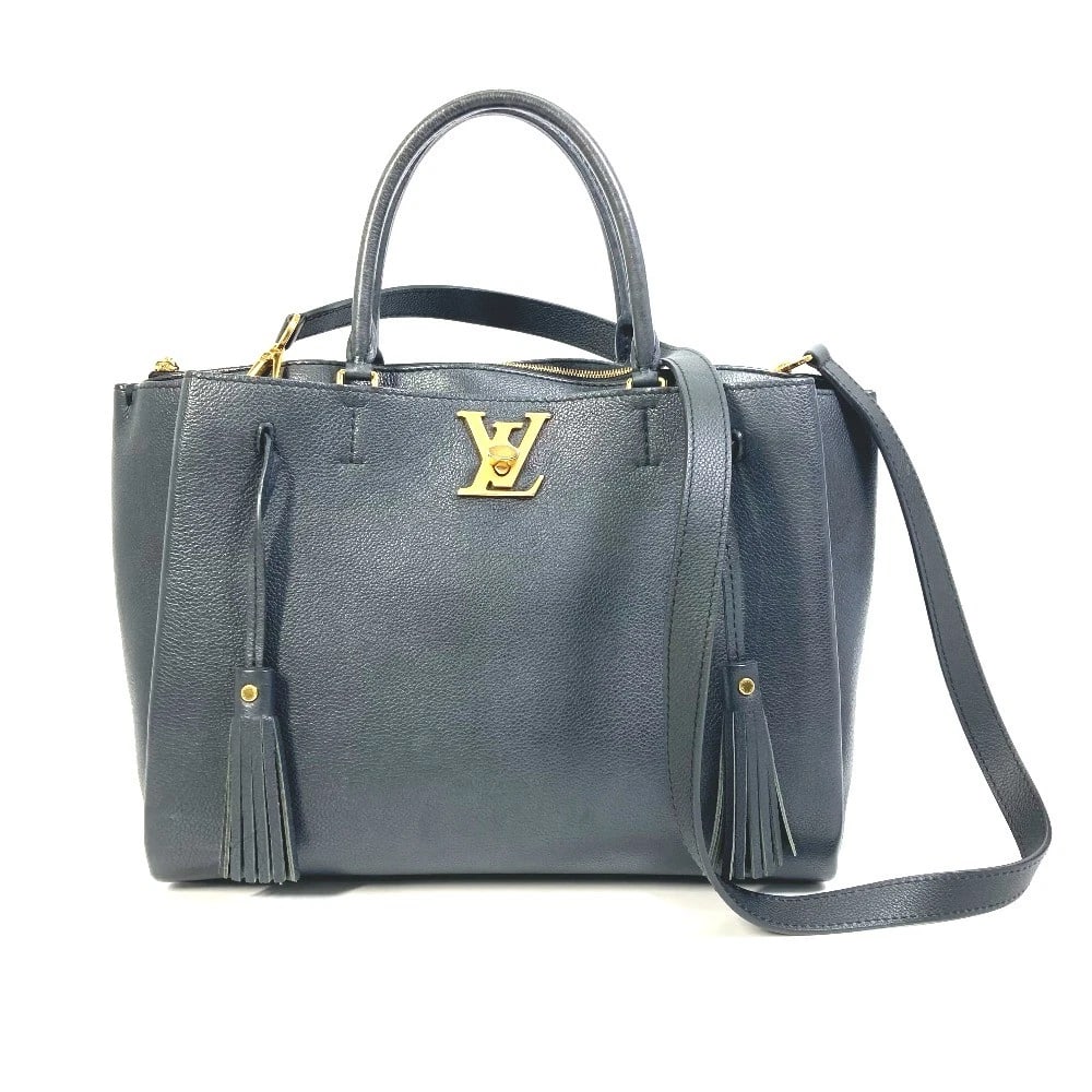 LOUIS VUITTON 2WAY TOTE BAG CALF LEATHER BLACK/GOLDHARDWARE: LOUIS VUITTON 2WAY Tote Bag Calf Leather Black/GoldHardware Brand: LOUIS VUITTON Type/Style: Tote Bag Material: Calf leather Color: BlackxGoldHardware Size: W11.8xH9.4xD5.9inch / W30cmxH24cmxD15cm