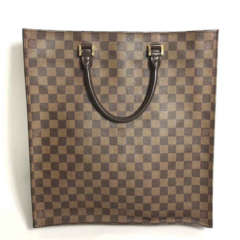 LOUIS VUITTON DAMIER SAC PLAT BAG HAND BAG VERTICAL TOTE BAG: LOUIS VUITTON Damier Sac Plat Bag Hand Bag Vertical Tote Bag Brand: LOUIS VUITTON Type/Style: Tote Bag Material: Damier Canvas Color: Ebene / Brown Size: W13.4xH14.2xD3.3inch / W34cmxH36cmxD8.5cm