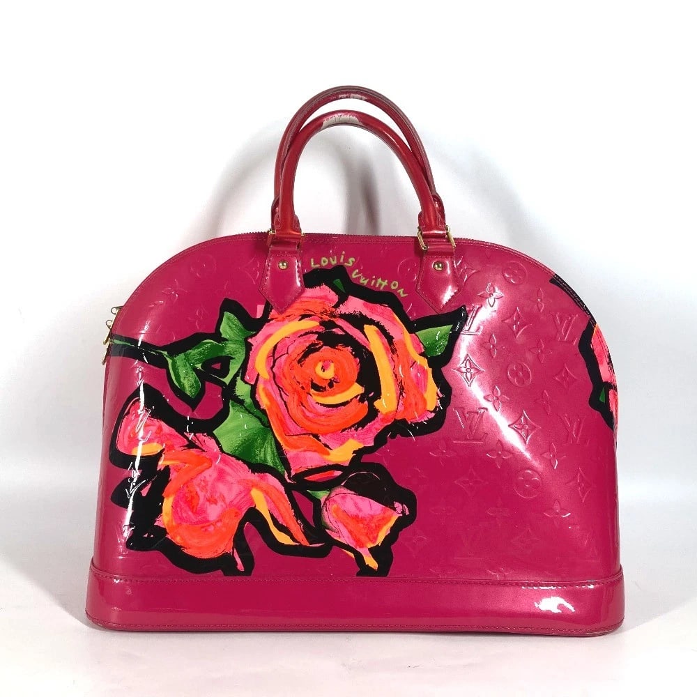 LOUIS VUITTON VERNIS ROSE ALMA MM BAG TOTE BAG: LOUIS VUITTON Vernis Rose Alma MM Bag Tote Bag Brand: LOUIS VUITTON Type/Style: Hand Bag Material: Patent Leather Color: Rose Pop (pink) / pink Size: W15.2xH11.0xD7.1inch / W38.5cmxH28cmxD18cm Acc