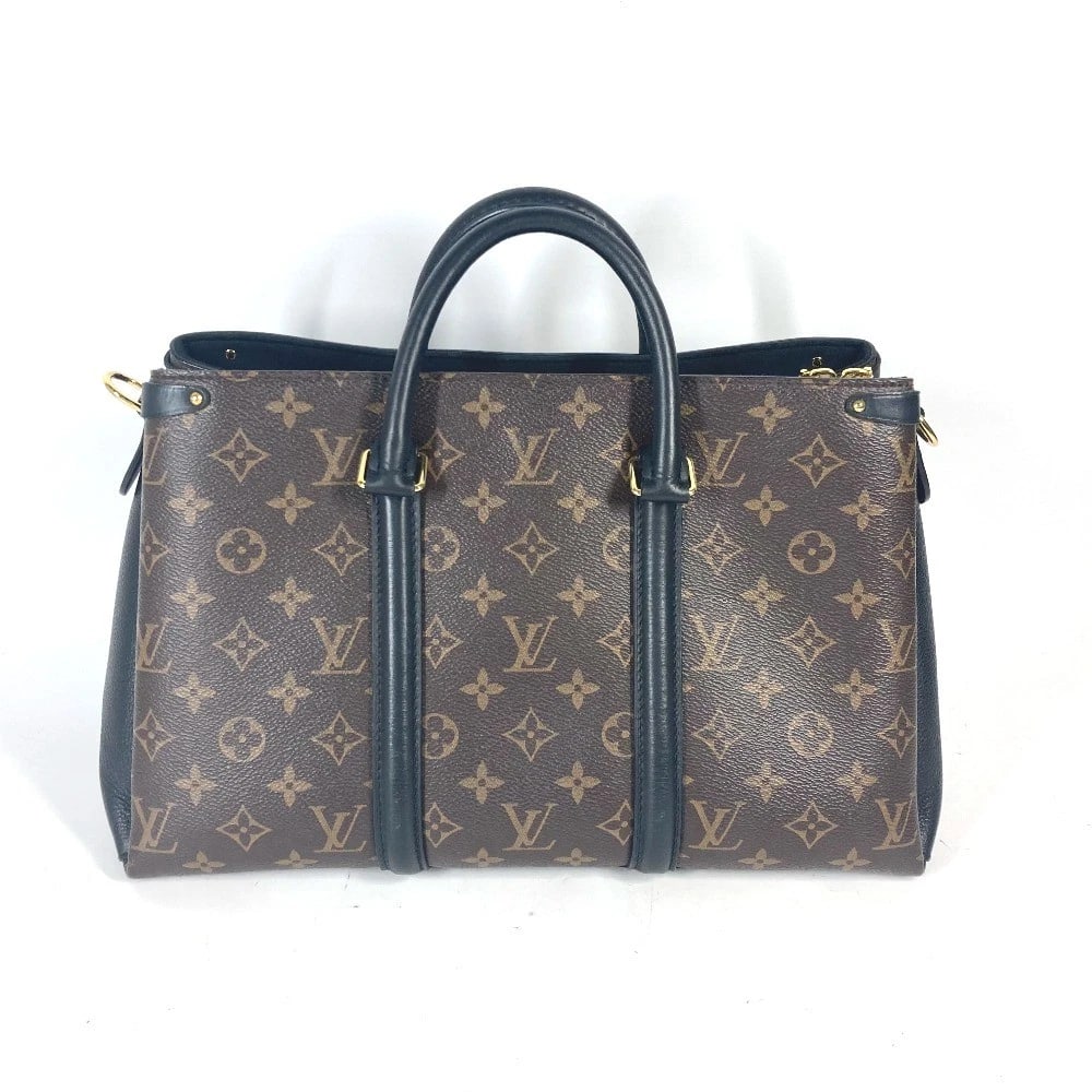 LOUIS VUITTON MONOGRAM SUFRO NV MM TOTE BAG: LOUIS VUITTON Monogram Sufro NV MM Tote Bag Brand: LOUIS VUITTON Type/Style: Hand Bag Material: MonogramCanvas Color: BrownxBlack Size: W12.0xH8.5xD6.1inch / W30.5cmxH21.5cmxD15.5cm Accessories: N