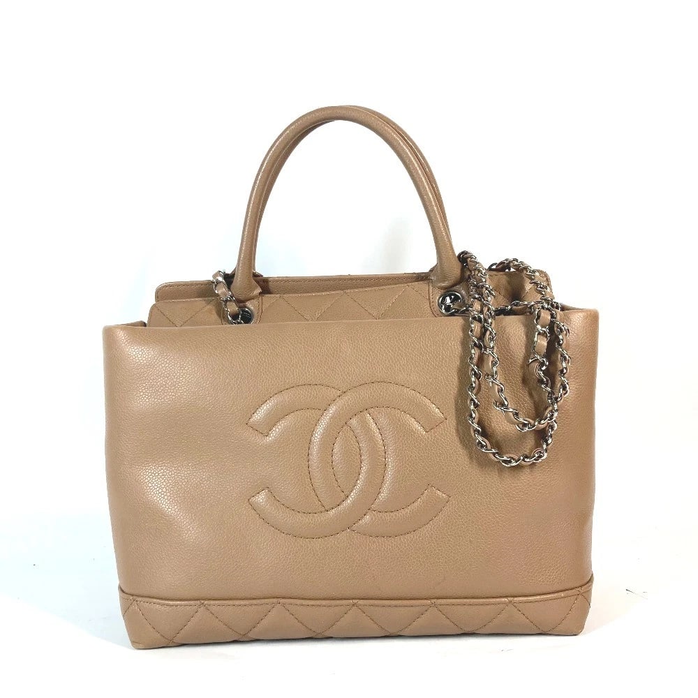 CHANEL MARK 2WAY BAG SHOULDER BAG TOTE BAG: CHANEL Mark 2WAY Bag Shoulder Bag Tote Bag Brand: CHANEL Type/Style: Tote Bag Material: Caviar Leather Color: Beige Size: W11.6xH8.3xD5.9inch / W29.5cmxH21cmxD15cm Accessories: None Access