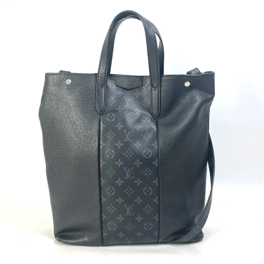 LOUIS VUITTON TAIGALAMA CITY TOTE 2WAY SHOULDER BAG: LOUIS VUITTON Taigalama City tote 2WAY Shoulder Bag Brand: LOUIS VUITTON Type/Style: Tote Bag Material: Taiga Leather / MonogramEclipseCanvas Color: Black Size: W13.2xH14.8xD5.3inch / W33.5cmxH37.5cmx