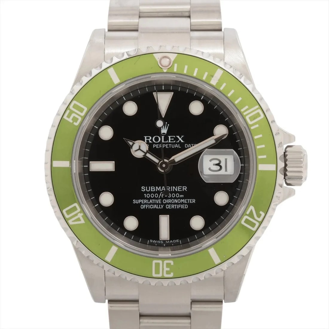 ROLEX SUBMARINER DATE SS BLACK: Rolex SUBMARINER DATE SS black Brand: Rolex Type/Style: Wristwatch Material: SS Color: Dial Color Black Size: Case:W1.6 x H1.6inch / W40 x H40 Circumference of Wrist:6.9inch / 17.5 Accessories: None