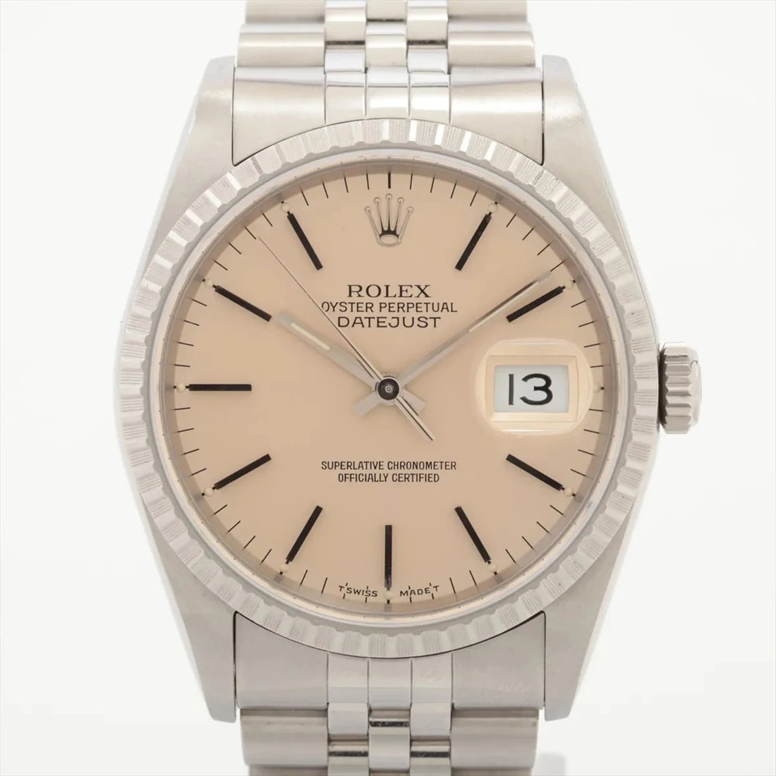 ROLEX DATEJUST SS SILVER: Rolex DATEJUST SS Silver Brand: Rolex Type/Style: Wristwatch Material: SS Color: Dial Color Silver Size: Case:W1.2 x H1.2inch / W36 x H36 Circumference of Wrist:6.1inch / 15.5 Accessories: None