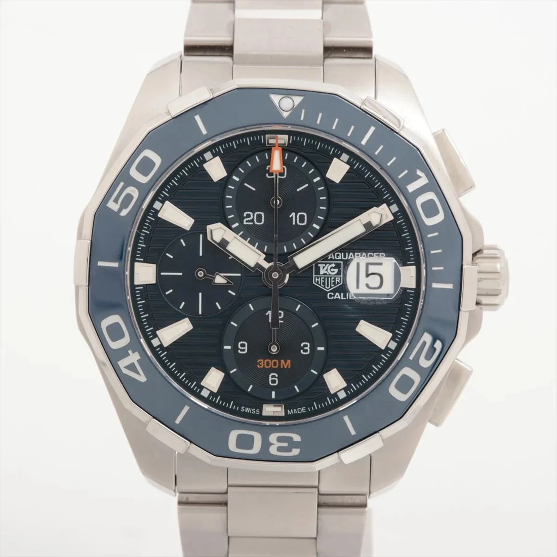 TAG HEUER AQUA RACER SS BLUE: TAG Heuer Aqua Racer SS blue Brand: TAG Heuer Type/Style: Wristwatch Material: SS Color: Dial Color Blue Size: Case:W1.6 x H1.6inch / W43 x H43 Circumference of Wrist:6.5inch / 16.5 Accessories: None