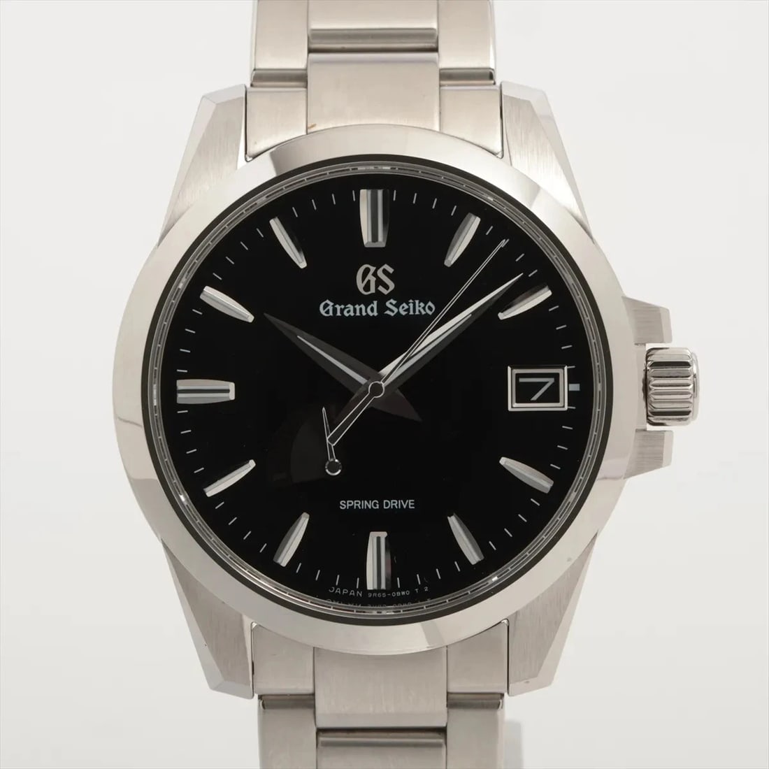 GRAND SEIKO SPRING DRIVE SS BLACK: Grand Seiko Spring Drive SS black Brand: Grand Seiko Type/Style: Wristwatch Material: SS Color: Dial Color Black Size: Case:W1.2 x H1.2inch / W39 x H39 Circumference of Wrist:6.5inch / 16.5