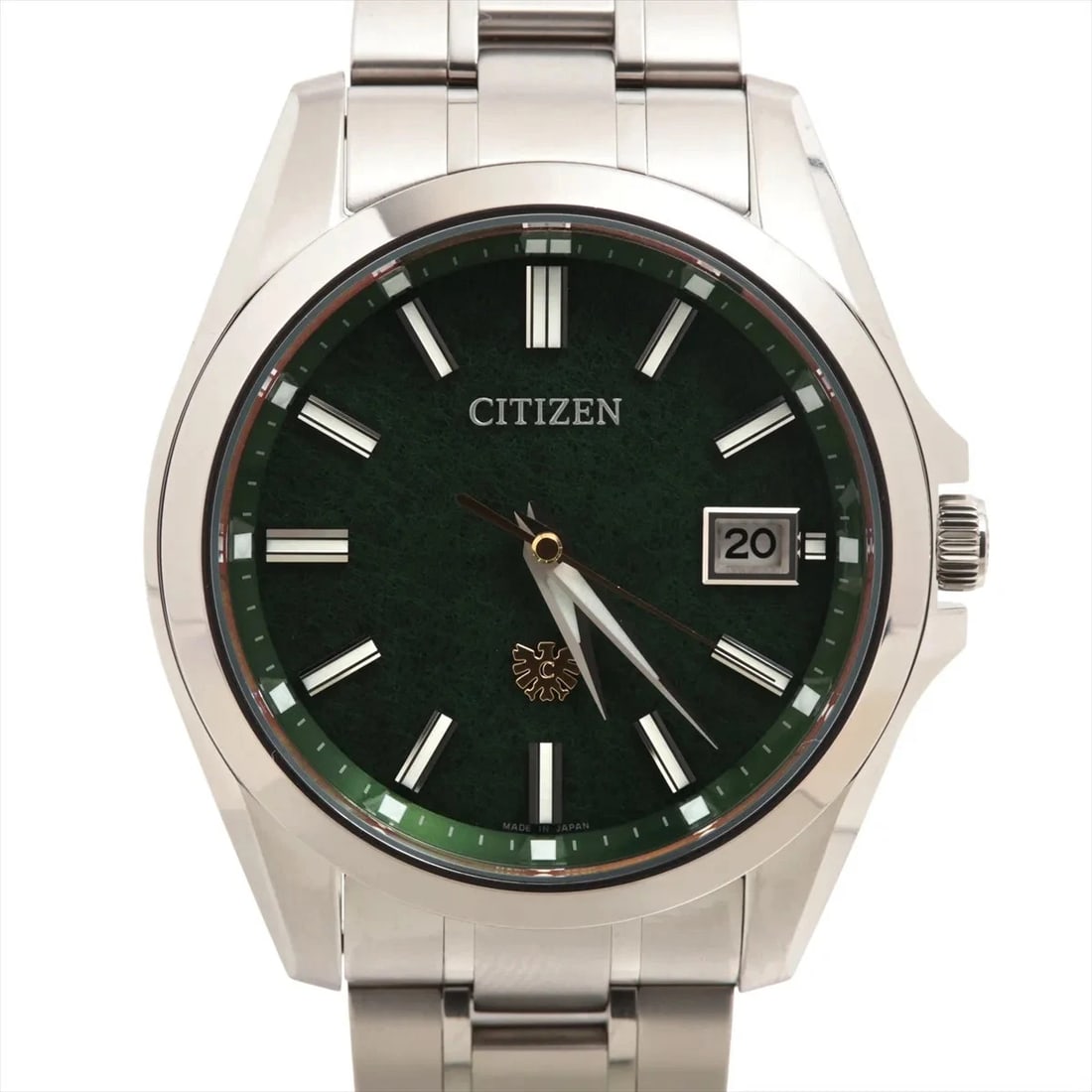 CITIZEN TI GREEN: CITIZEN TI Green Brand: CITIZEN Type/Style: Wristwatch Material: TI Color: Dial Color Green Size: Case:W1.6 x H1.6inch / W40 x H40 Circumference of Wrist:6.3inch / 16 Accessories: None Acc