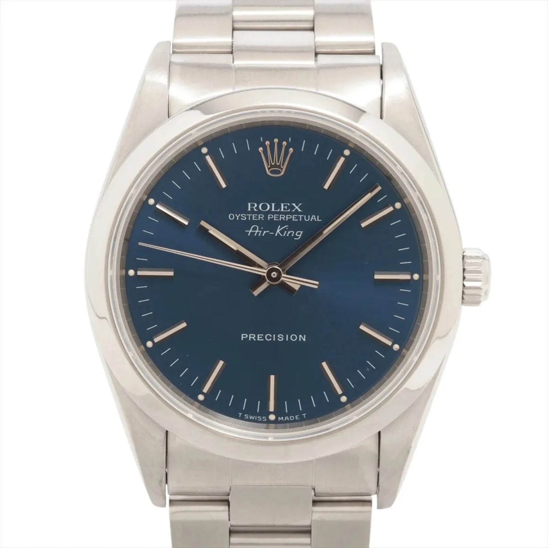ROLEX AIR-KING SS BLUE: Rolex Air-King SS blue Brand: Rolex Type/Style: Wristwatch Material: SS Color: Dial Color Blue Size: Case:W1.2 x H1.2inch / W34 x H34 Circumference of Wrist:6.7inch / 17 Accessories: None Accessories