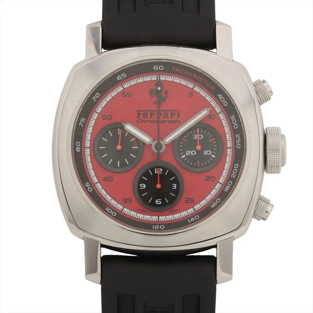 PANERAI FERRARI GRAN TURISMO SS & RUBBER RED: Panerai Ferrari Gran Turismo SS & Rubber red Brand: Panerai Type/Style: Wristwatch Material: SS & Rubber Color: Dial Color Red Size: Case:W1.6 x H1.6inch / W45 x H45 Circumference of Wrist:0.0inch /