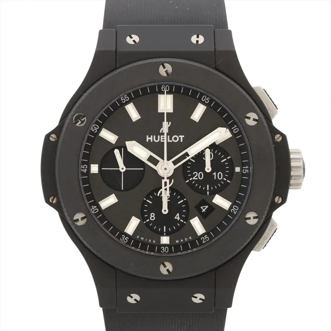HUBLOT BIG BANG CE?TI SS & RUBBER BLACK: Hublot Big bang CE?TI SS & Rubber black Brand: Hublot Type/Style: Wristwatch Material: CE x TI x rubber Color: Dial Color Black Size: Case:W1.6 x H1.6inch / W42 x H42 Circumference of Wrist:6.9inch / 