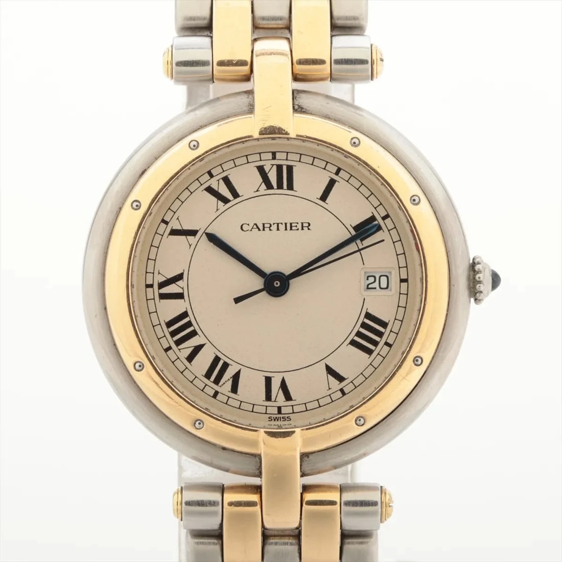 CARTIER PANTHERE SS?YG QZ IVORY: Cartier Panthere SS?YG QZ Ivory Brand: Cartier Type/Style: Wristwatch Material: SS?YG Color: Dial Color Ivory Size: Case:W1.2 x H1.2inch / W30 x H30 Circumference of Wrist:6.3inch / 16 Accessories: