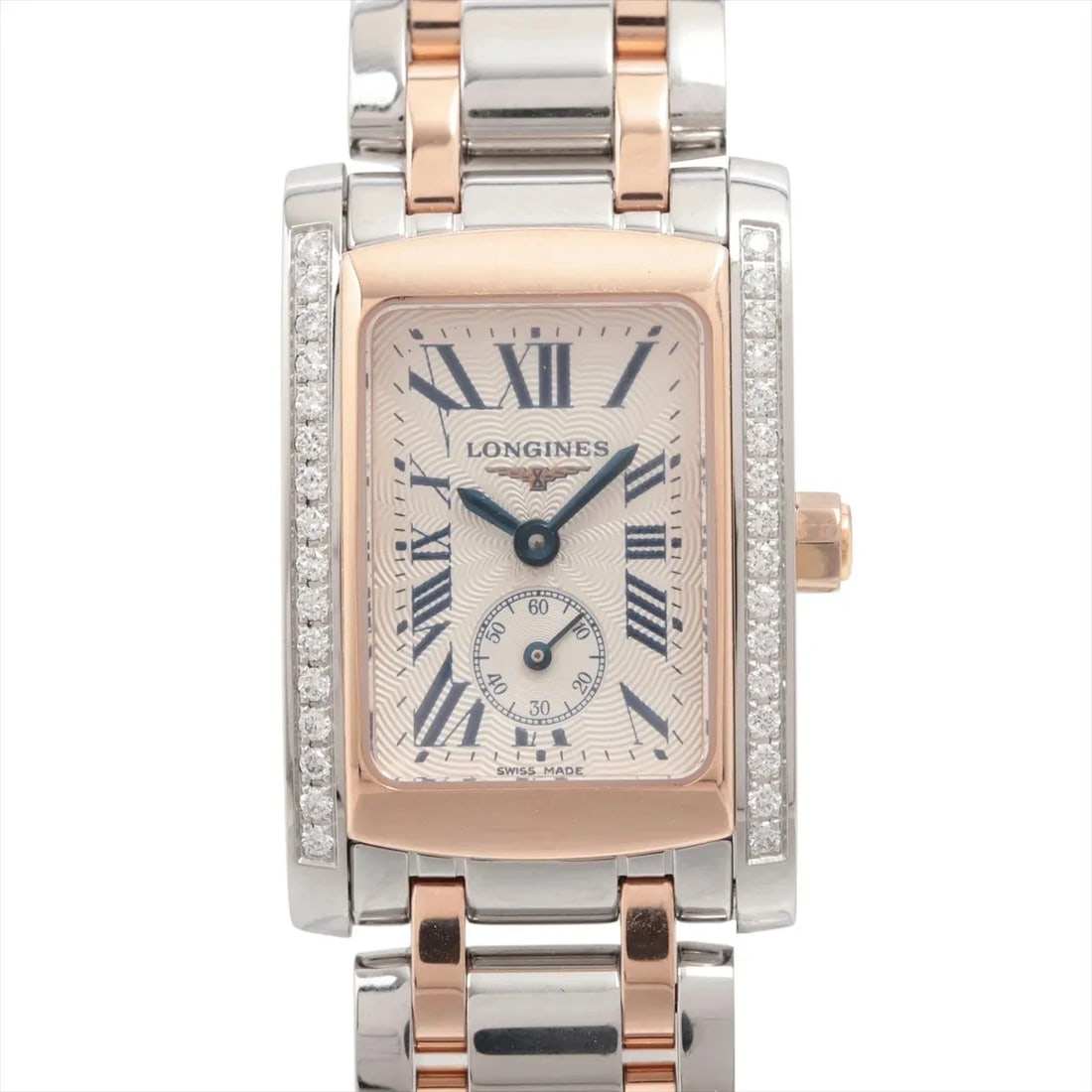 LONGINES DOLCE PG?SS QZ SILVER: Longines Dolce PG?SS QZ Silver Brand: Longines Type/Style: Wristwatch Material: PG?SS Color: Dial Color Silver Size: Case:W0.8 x H1.2inch / W20 x H30 Circumference of Wrist:6.7inch / 17 Accessorie