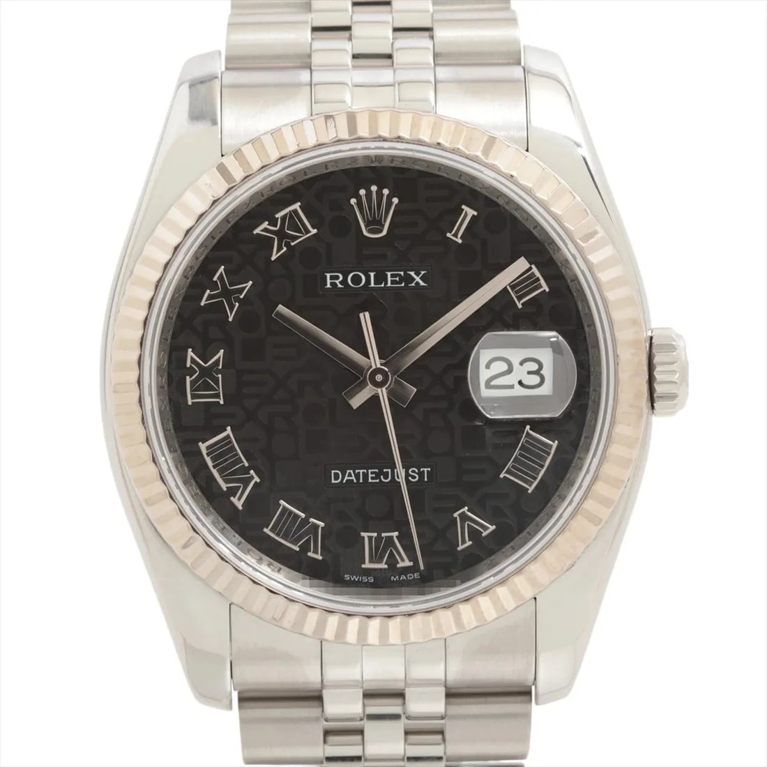 ROLEX DATEJUST SS?WG BLACK ENGRAVED COMPUTER: Rolex DATEJUST SS?WG Black engraved computer Brand: Rolex Type/Style: Wristwatch Material: SS?WG Color: Dial Color Black carving computer Size: Case:W1.2 x H1.2inch / W36 x H36 Circumference of