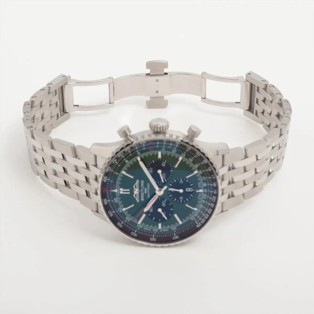 BREITLING NAVITIMER CHRONOGRAPH SS GREEN - 3