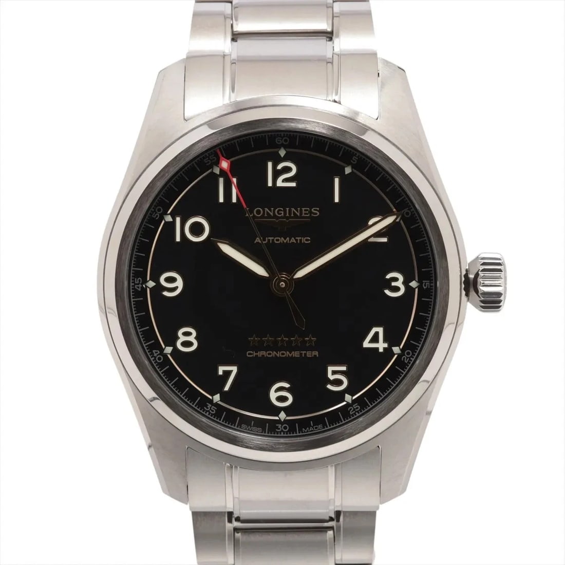 LONGINES SPIRIT TI BLACK: Longines Spirit TI black Brand: Longines Type/Style: Wristwatch Material: TI Color: Dial Color Black Size: Case:W1.6 x H1.6inch / W42 x H42 Circumference of Wrist:7.7inch / 19.5 Accessories: None