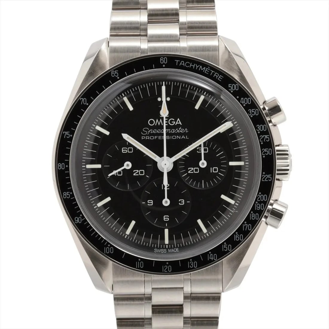 OMEGA SPEEDMASTER MOONWATCH PROFESSIONAL CO-AXIAL CHRONOMETER: Omega Speedmaster Moonwatch Professional Co-Axial chronometer Brand: Omega Type/Style: Wristwatch Material: SS Color: Dial Color Black Size: Case:W1.6 x H1.6inch / W42 x H42 Circumference of