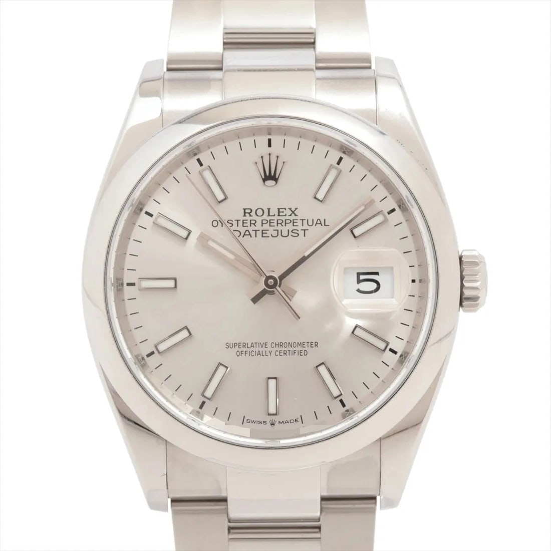 ROLEX DATEJUST SS SILVER: Rolex DATEJUST SS Silver Brand: Rolex Type/Style: Wristwatch Material: SS Color: Dial Color Silver Size: Case:W1.2 x H1.2inch / W36 x H36 Circumference of Wrist:7.1inch / 18 Accessories: None