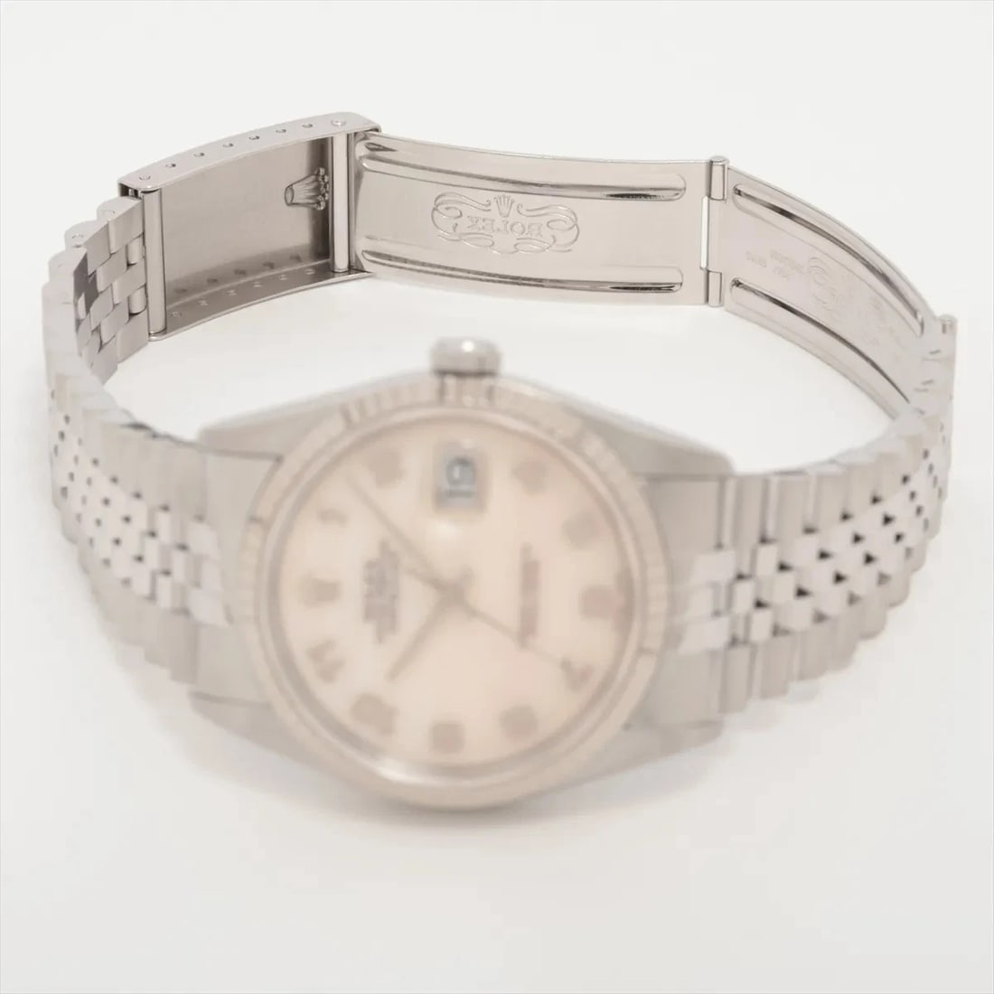 ROLEX DATEJUST SS?WG WHITE SHELL - 4