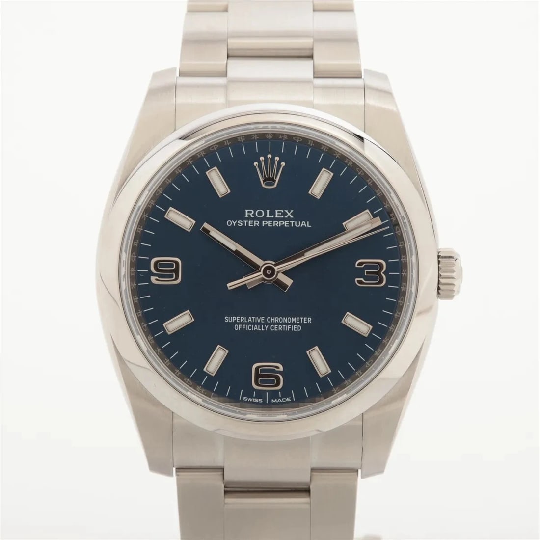 ROLEX SS BLUE: Rolex SS blue Brand: Rolex Type/Style: Wristwatch Material: SS Color: Dial Color Blue Size: Case:W1.2 x H1.2inch / W34 x H34 Circumference of Wrist:6.7inch / 17 Accessories: None Accessories Notice: