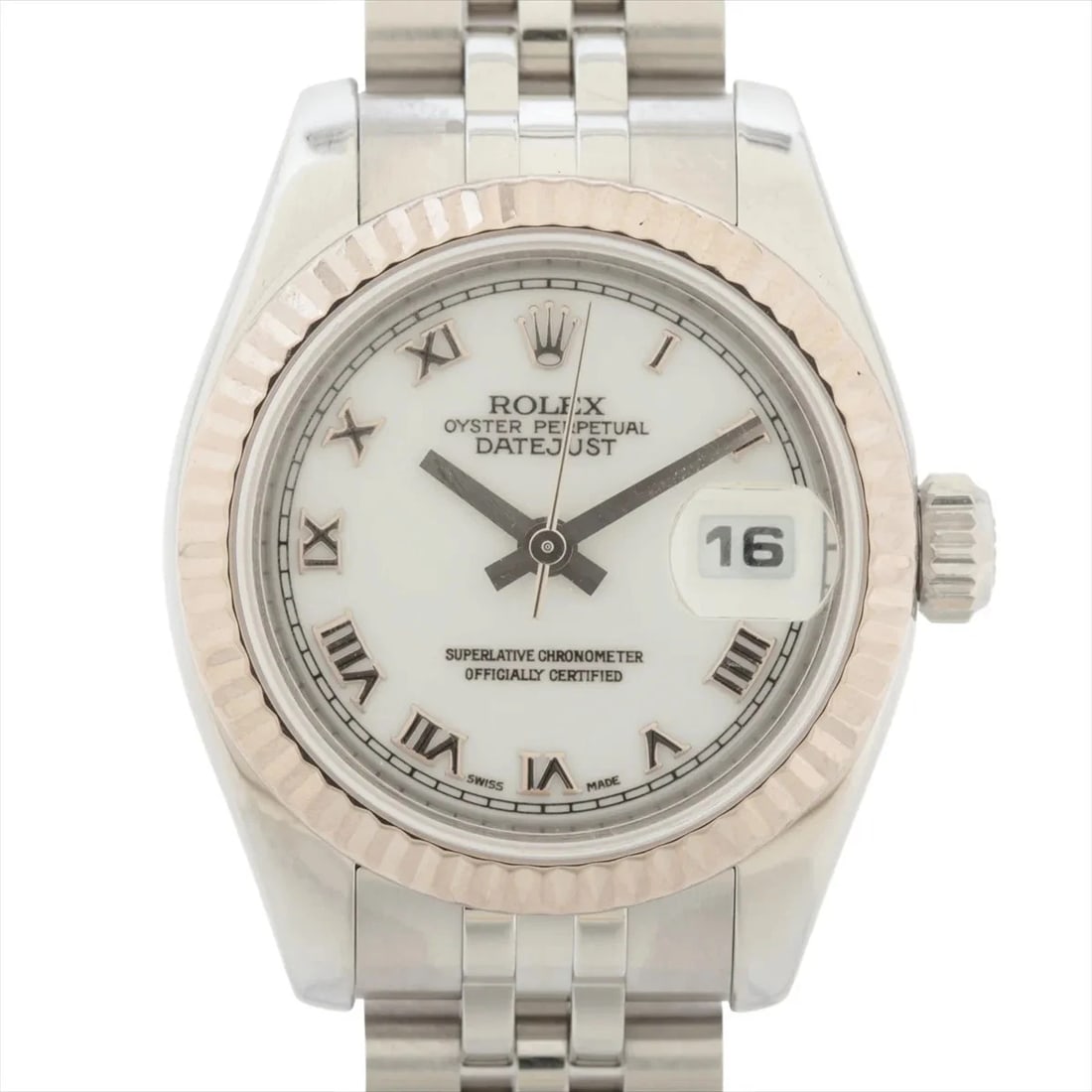 ROLEX DATEJUST SS?WG WHITE: Rolex Datejust SS?WG white Brand: Rolex Type/Style: Wristwatch Material: SS?WG Color: Dial Color White Size: Case:W0.8 x H0.8inch / W26 x H26 Circumference of Wrist:6.3inch / 16 Accessories: None