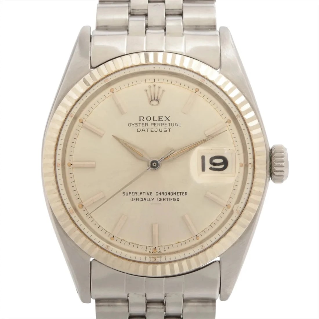 ROLEX DATEJUST SS?WG SILVER: Rolex Datejust SS?WG Silver Brand: Rolex Type/Style: Wristwatch Material: SS?WG Color: Dial Color Silver Size: Case:W1.2 x H1.2inch / W35 x H35 Circumference of Wrist:6.9inch / 17.5 Accessories: None
