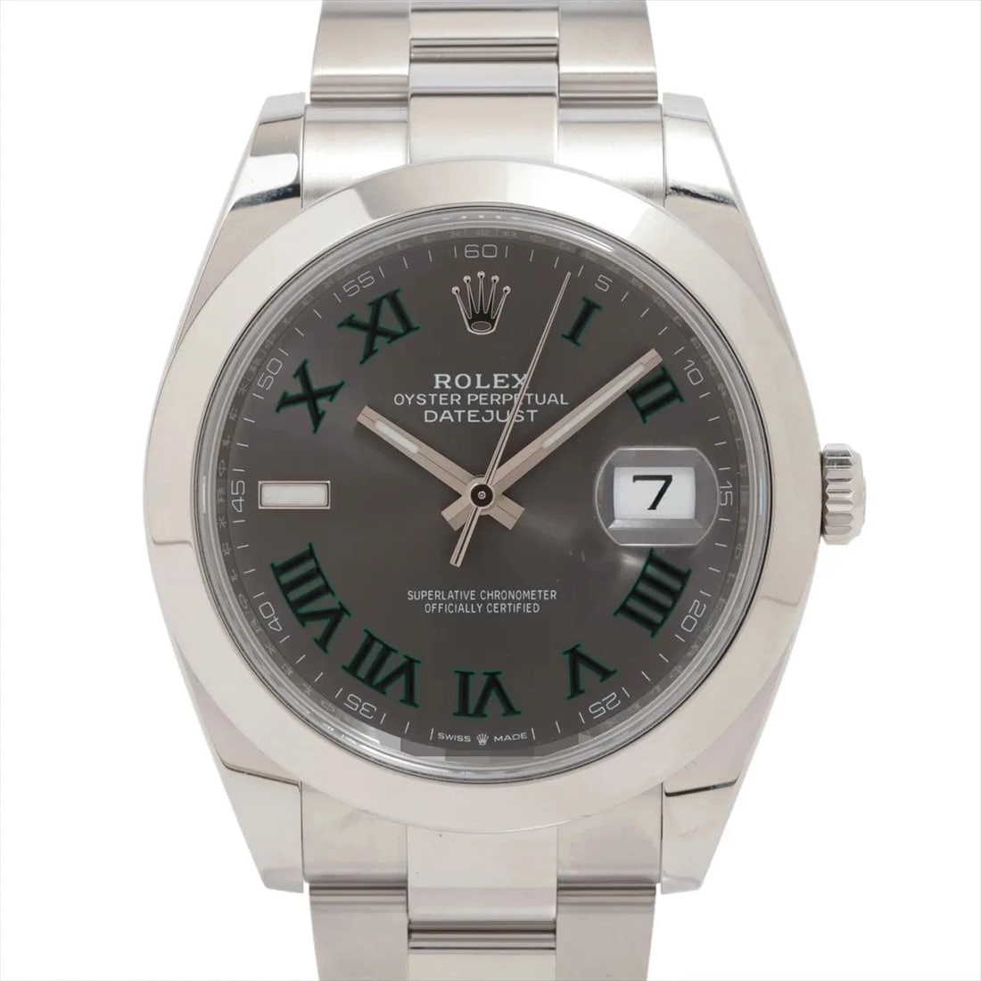 ROLEX DATEJUST SS SLATE: Rolex Datejust SS Slate Brand: Rolex Type/Style: Wristwatch Material: SS Color: Dial Color slate Size: Case:W1.6 x H1.6inch / W41 x H41 Circumference of Wrist:7.1inch / 18 Accessories: None