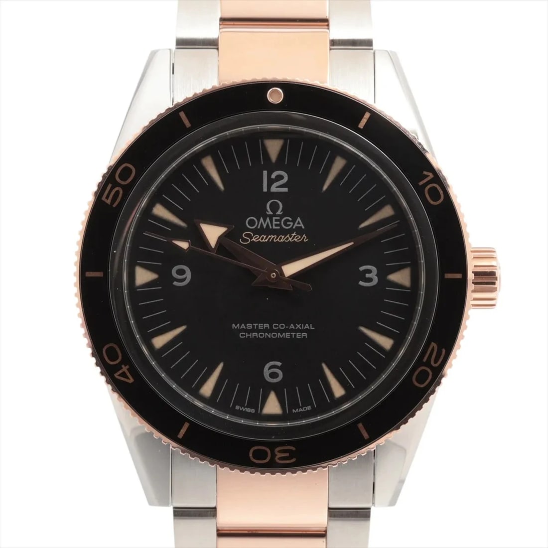 OMEGA SEAMASTER CO-AXIAL CHRONOMETER SS X SEDONA: Omega Seamaster Co-Axial Chronometer SS x sedona Brand: Omega Type/Style: Wristwatch Material: SS x sedona gold Color: Dial Color Black Size: Case:W1.6 x H1.6inch / W41 x H41 Circumference of