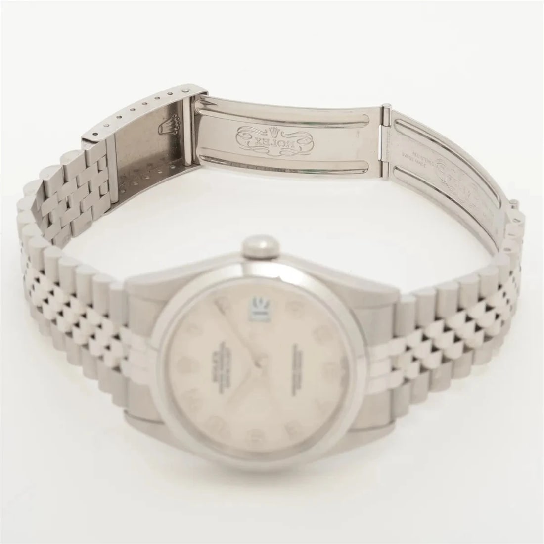 ROLEX DATEJUST SS IVORY ENGRAVED COMPUTER - 4