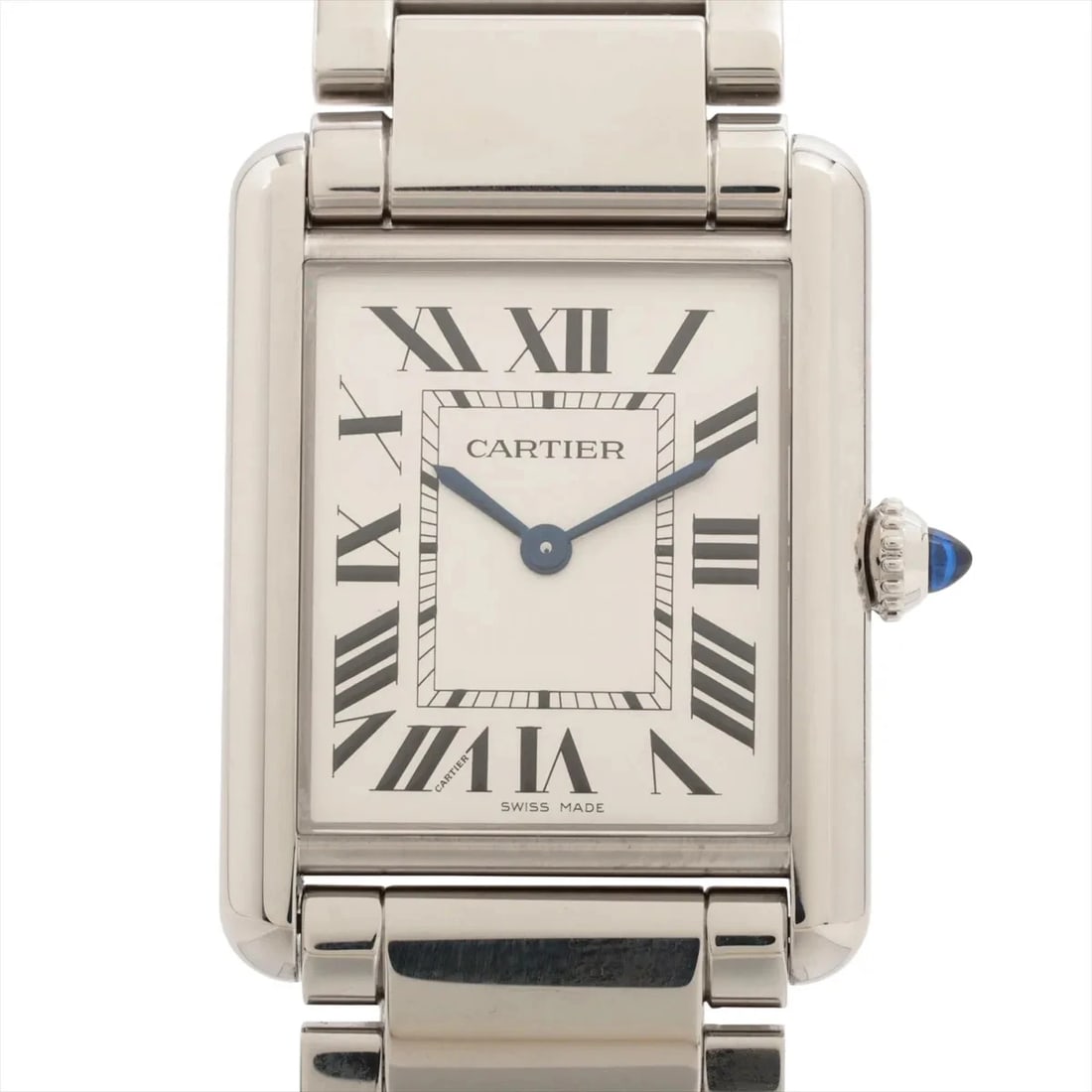 CARTIER TANK MUST SS QZ SILVER: Cartier tank Must SS QZ Silver Brand: Cartier Type/Style: Wristwatch Material: SS Color: Dial Color Silver Size: Case:W0.8 x H1.2inch / W25.5 x H33.7 Circumference of Wrist:7.5inch / 19 Accessories: