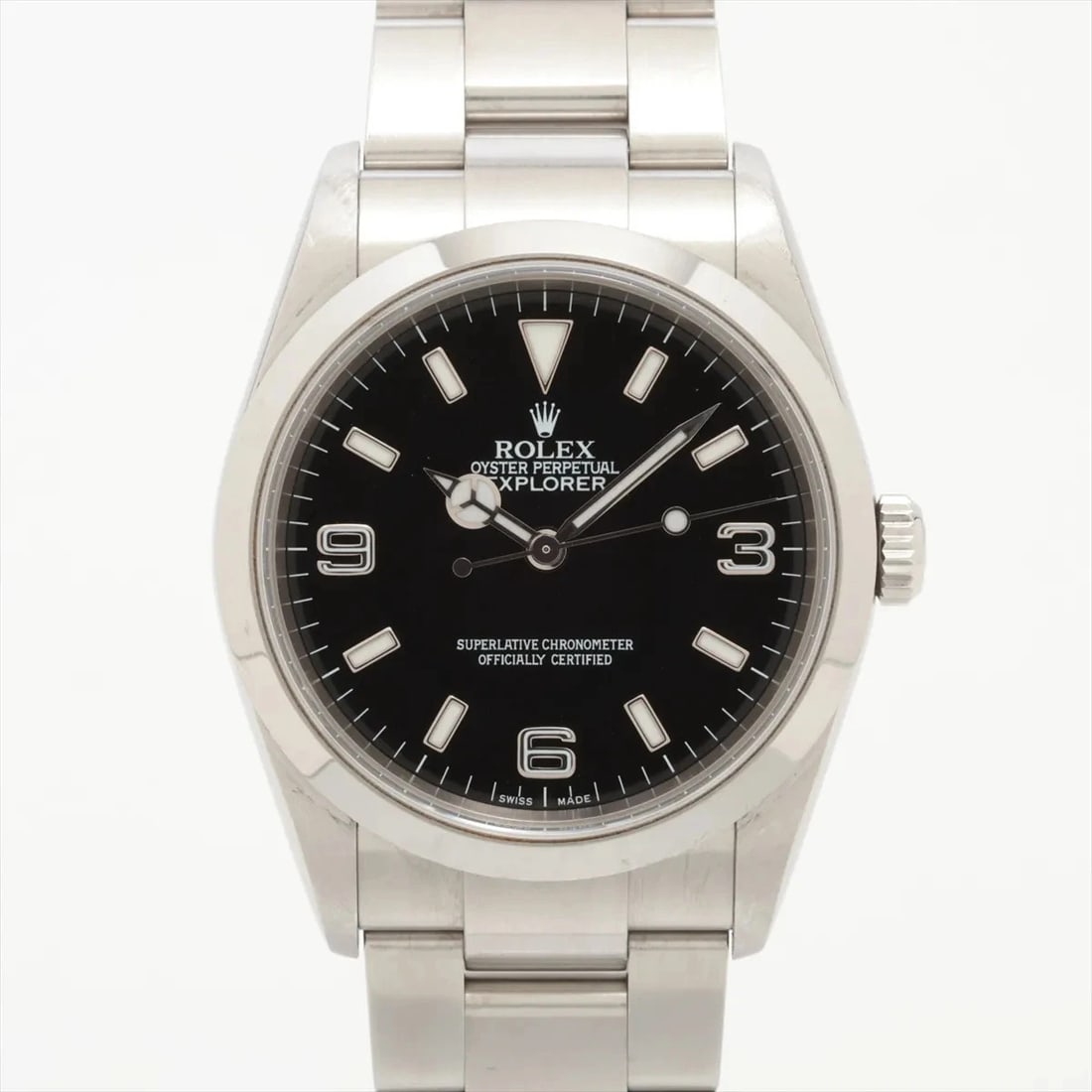 ROLEX EXPLORER SS BLACK: Rolex Explorer SS black Brand: Rolex Type/Style: Wristwatch Material: SS Color: Dial Color Black Size: Case:W1.2 x H1.2inch / W36 x H36 Circumference of Wrist:6.7inch / 17 Accessories: None