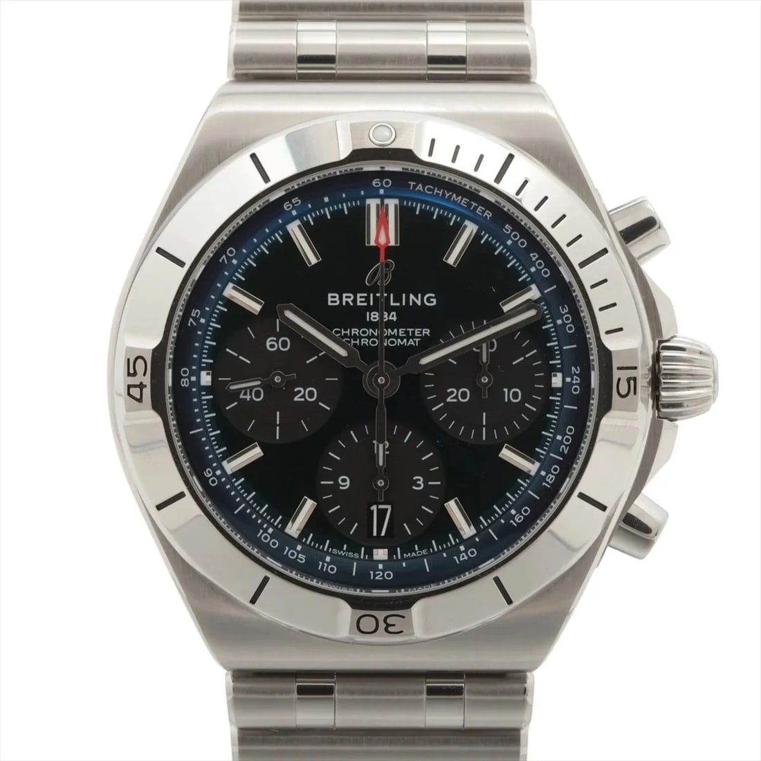 BREITLING CHRONOMAT SS GREEN: Breitling Chronomat SS Green Brand: Breitling Type/Style: Wristwatch Material: SS Color: Dial Color Green Size: Case:W1.6 x H1.6inch / W42 x H42 Circumference of Wrist:7.9inch / 20 Accessories: No